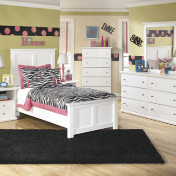 B139B6-S5 5PC SETS Bostwick Shoals Twin Panel Bed