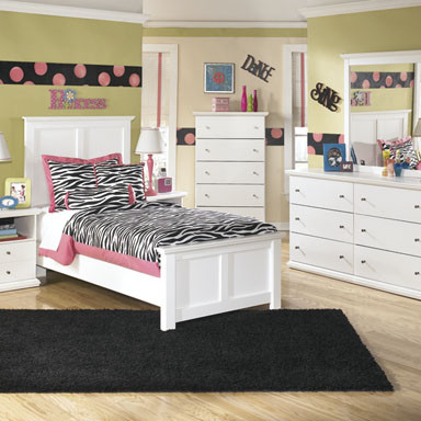 B139B6-S5 5PC SETS Bostwick Shoals Twin Panel Bed