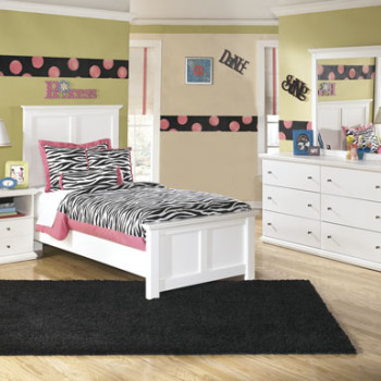 B139B6-S4 4PC SETS Bostwick Shoals Twin Panel Bed