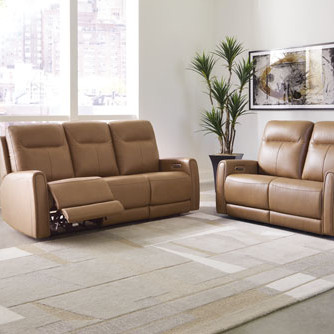 U93704-15-14 2PC SETS Tryanny Power Reclining Sofa + Loveseat