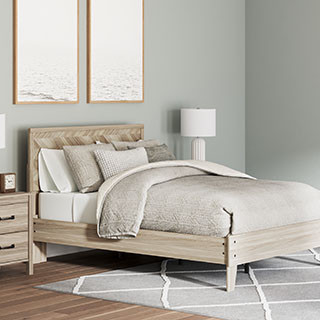 EB3929-157-113 Battelle Queen Panel Platform Bed