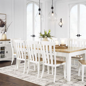 D844-25-01(8) 9PC SETS Ashbryn Dining Table + 8 Chairs