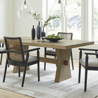 D841-45-02A(4) 5PC SETS Galliden Dining Table + 4 Arm Chair