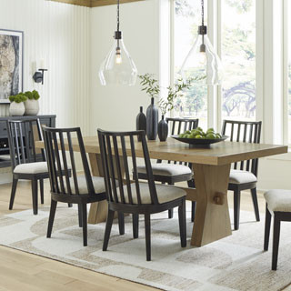 D841-45-01(6) 7PC SETS Galliden Dining Table + 6 Chairs