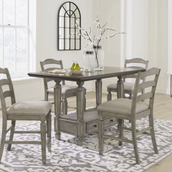 D751-13-124(4) 5PC SETS Lodenbay Counter Height Dining Table + 4 Barstools