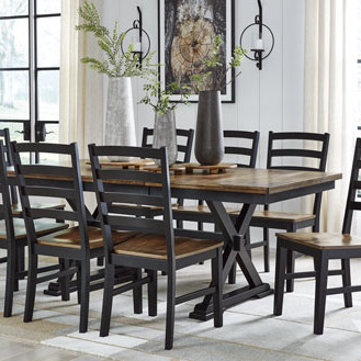 D634-35-01(8) 9PC SETS Wildenauer Dining Extension Table + 8 Chairs