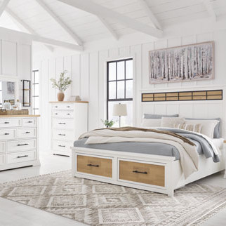 B844-58-56S-97-31-36-93 4PC SETS Ashbryn E.King Panel Bed