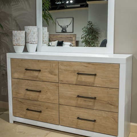 B2035-31-36 Charbitt Dresser + Mirror