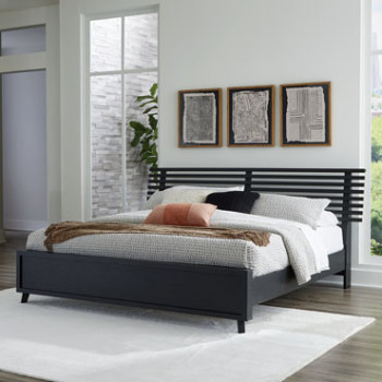 B1013-158-56-95-B100-14 Danziar King Slat Panel Bed
