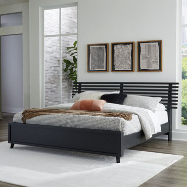 B1013-158-56-95-B100-14 Danziar King Slat Panel Bed