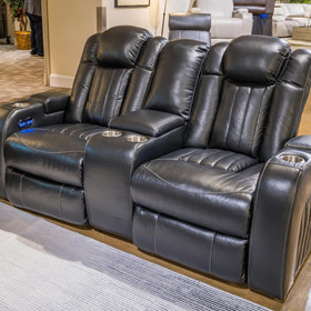 9070318 Caveman Den Power Reclining Loveseat with Console