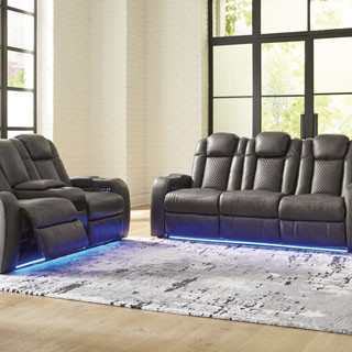 36602-15-18 2PC SETS Fyne-Dyme Power Reclining Sofa + Loveseat