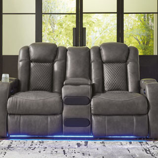 3660218 Fyne-Dyme Power Reclining Loveseat with Console