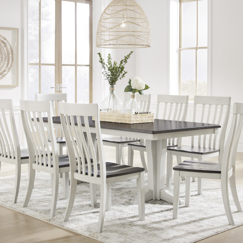 D796-25TB-01(8) 9PC SETS Darborn Dining Table + 8 Chairs