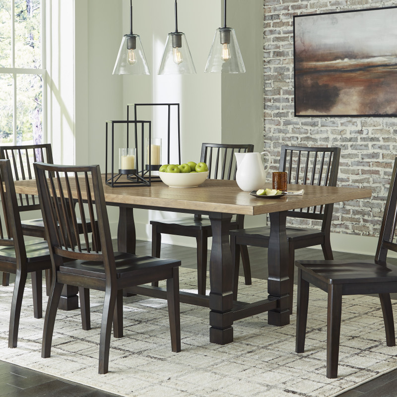 D753-25-01(6) 7PC SETS Charterton Dining Table + 6 Chairs