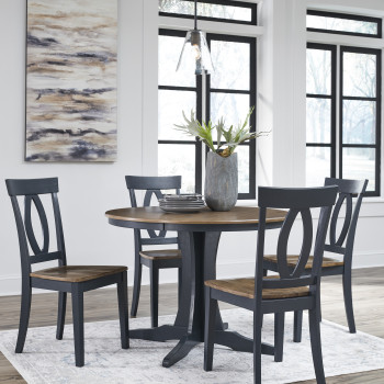D502-15-01(4) 5PC SETS Landocken Dining Table + 4 Chairs