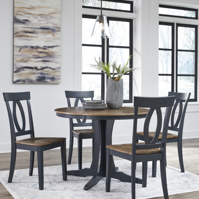 D502-15-01(4) 5PC SETS Landocken Dining Table + 4 Chairs