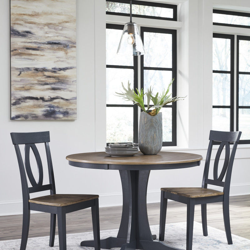 D502-15-01(2) 3PC SETS Landocken Dining Table + 2 Chairs