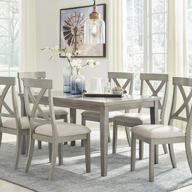 D291-25-01(6) 7PC SETS Parellen Dining Table + 6 Chairs