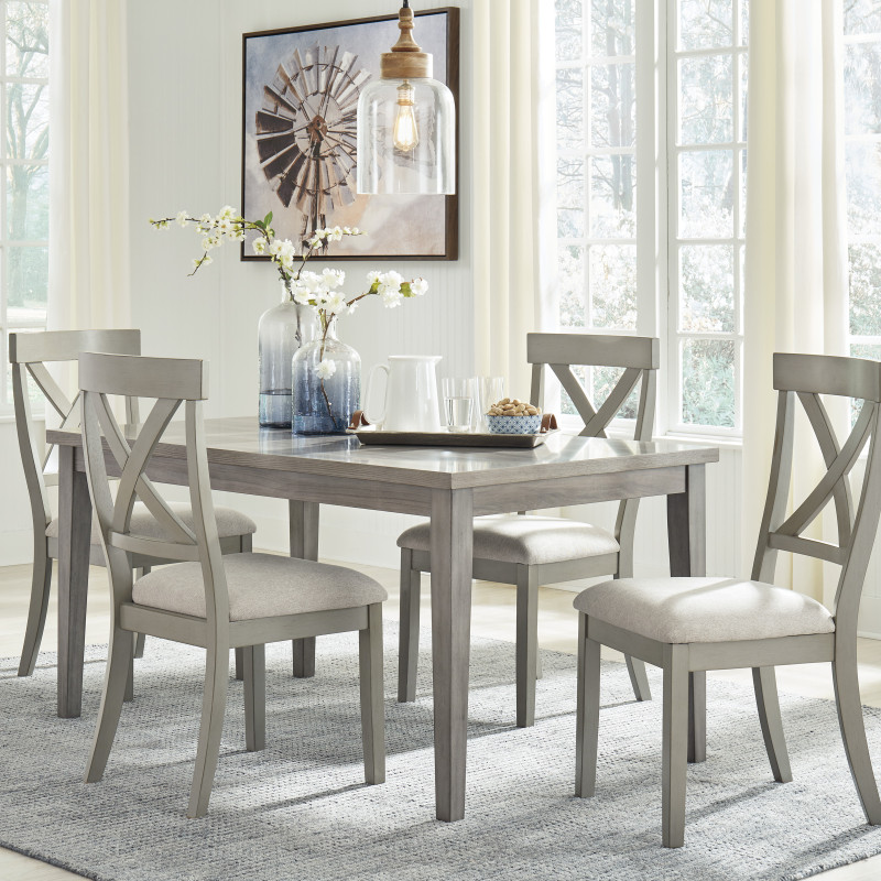 D291-25-01(4) 5PC SETS Parellen Dining Table + 4 Chairs
