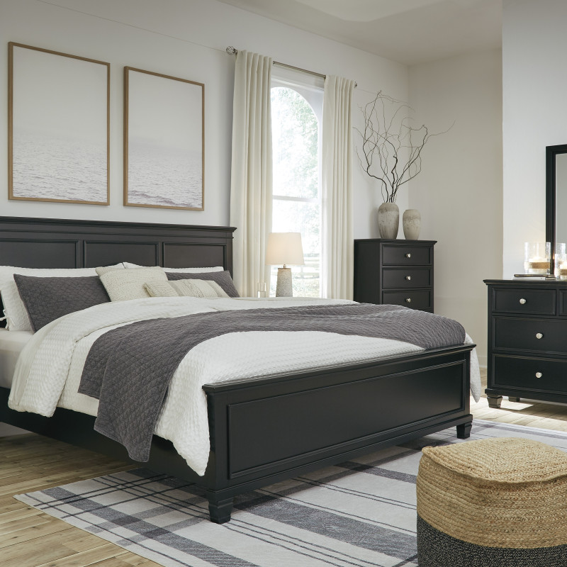 B687-58-56-97-31-36-92-46 5PC SETS Lanolee King Panel Bed