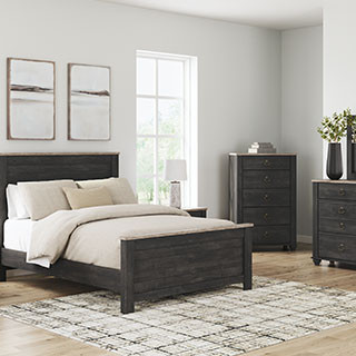 B3670-57-54-98-31-36-92 4PC SETS Nanforth Queen Panel Bed