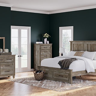 B2710-58-56S-97-231-36-91 4PC SETS Yarbeck King Panel Bed with Storage