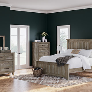 B2710-58-56-97-231-36-91 4PC SETS Yarbeck King Panel Bed