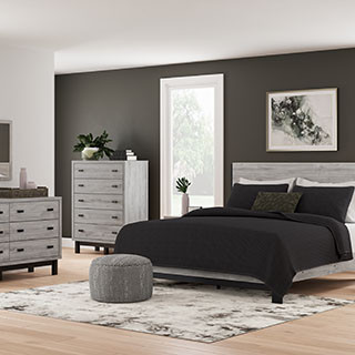 B1036-231-36-58-56-97-92 4PC SETS Vessalli King Panel Bed