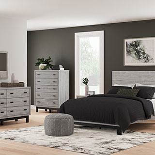 B1036-231-36-345-57-54-96-92 5PC SETS Vessalli Queen Panel Bed