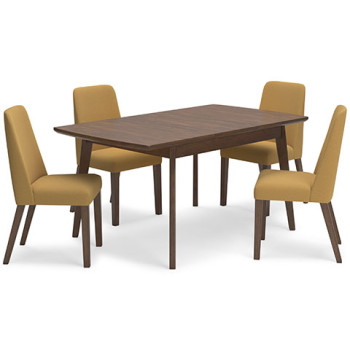 D615-35-04(4) 5PC SETS Lyncott Dining Extension Table + 4 Chairs