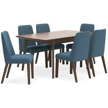 D615-35-03(6) 7PC SETS Lyncott Dining Extension Table + 6 Chairs