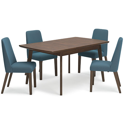 D615-35-03(4) 5PC SETS Lyncott Dining Extension Table + 4 Chairs