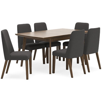 D615-35-02(6) 7PC SETS Lyncott Dining Extension Table + 6 Chairs