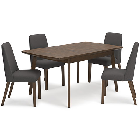 D615-35-02(4) 5PC SETS Lyncott Dining Extension Table + 4 Chairs