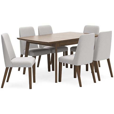 D615-35-01(6) 7PC SETS Lyncott Dining Extension Table + 6 Chairs