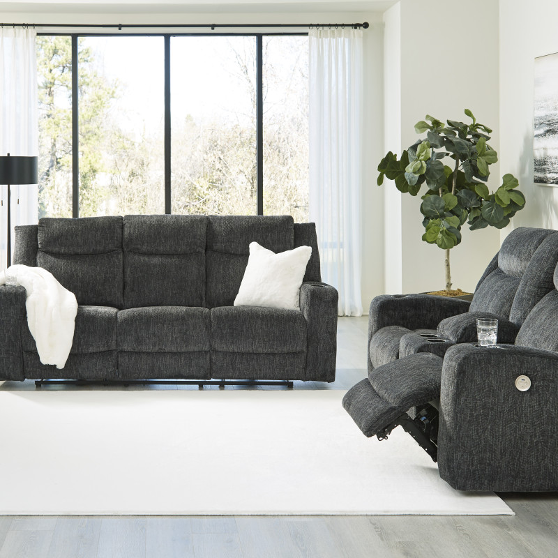 46504-99-96 2PC SETS Martinglenn Power Reclining Sofa with Drop Down Table + Loveseat