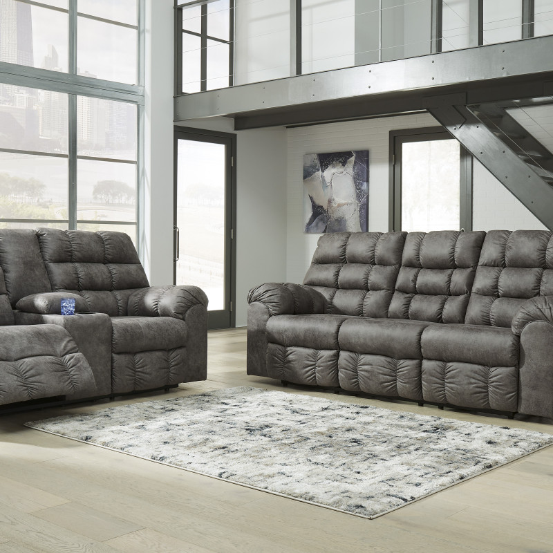 28402-89-94 2PC SETS Derwin Reclining Sofa with Drop Down Table + Loveseat