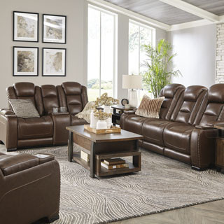 U85306-15-18-13 3PC SETS The Man-Den Power Reclining Sofa + Loveseat + Recliner