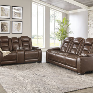 U85306-15-18 2PC SETS The Man-Den Power Reclining Sofa + Loveseat