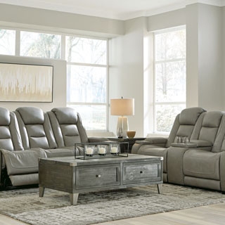 U85305-15-18 2PC SETS The Man-Den Power Reclining Sofa + Loveseat