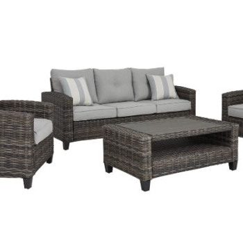 P334-081 Cloverbrooke 4-Piece Outdoor Conversation Set