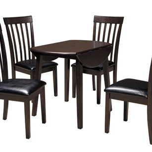 D310-15-01(4) 5PC SETS Hammis Dining Drop Leaf Table
