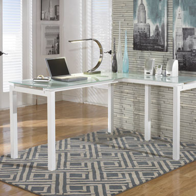 H410-24 Baraga Home Office L-Desk