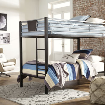 B106-59 Dinsmore Twin over Twin Bunk Bed with Ladder
