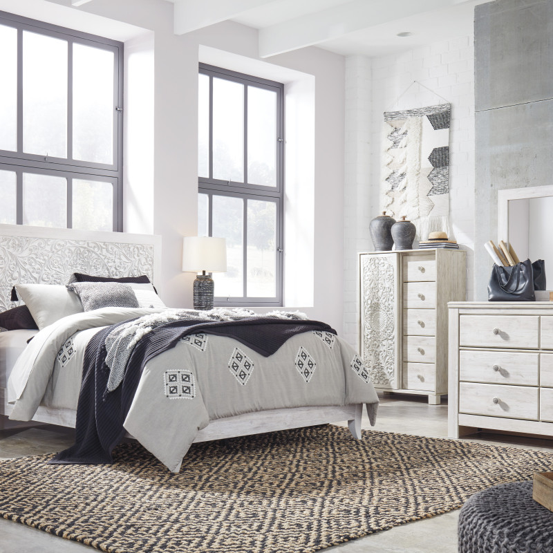 B181-21-26-57-54-92 4PC SETS Paxberry Queen Panel Bed