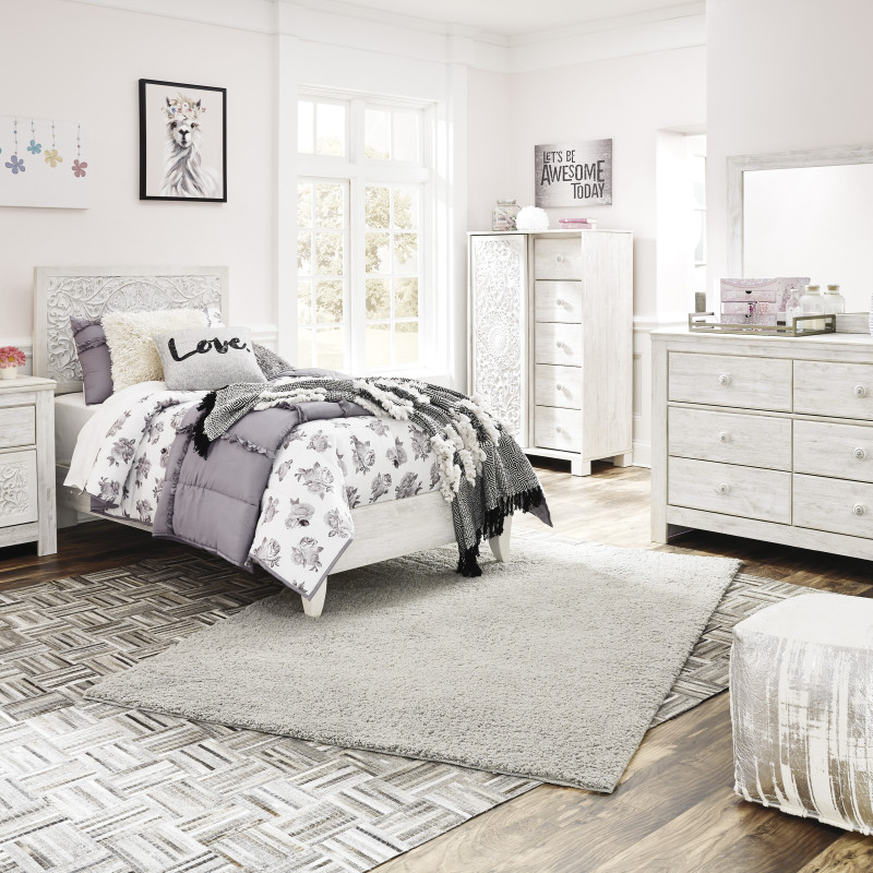 B181-21-26-53-52-92 4PC SETS Paxberry Twin Panel Bed