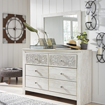 B181-31-36 Paxberry Dresser + Mirror
