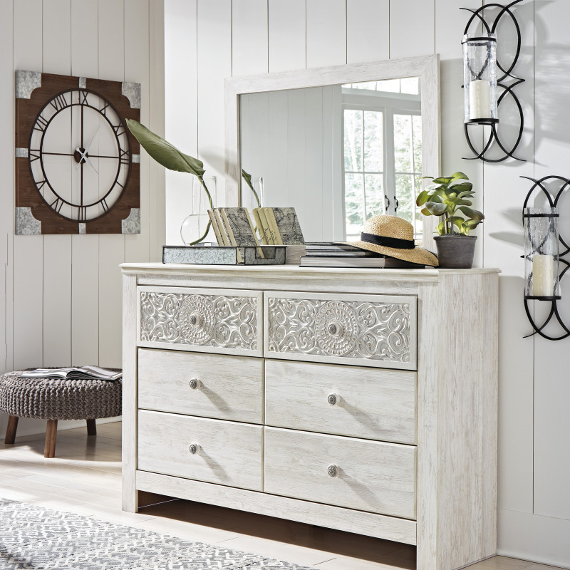 B181-31-36 Paxberry Dresser + Mirror