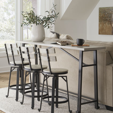 D336-52-124(3) 4PC SETS Karisslyn Long Counter Table